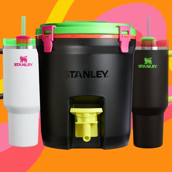 STANLEY Tumbler 40 oz Flowstate Quencher H2.0 BLACK NEON SPRING FLING PINK - Picture 14 of 16